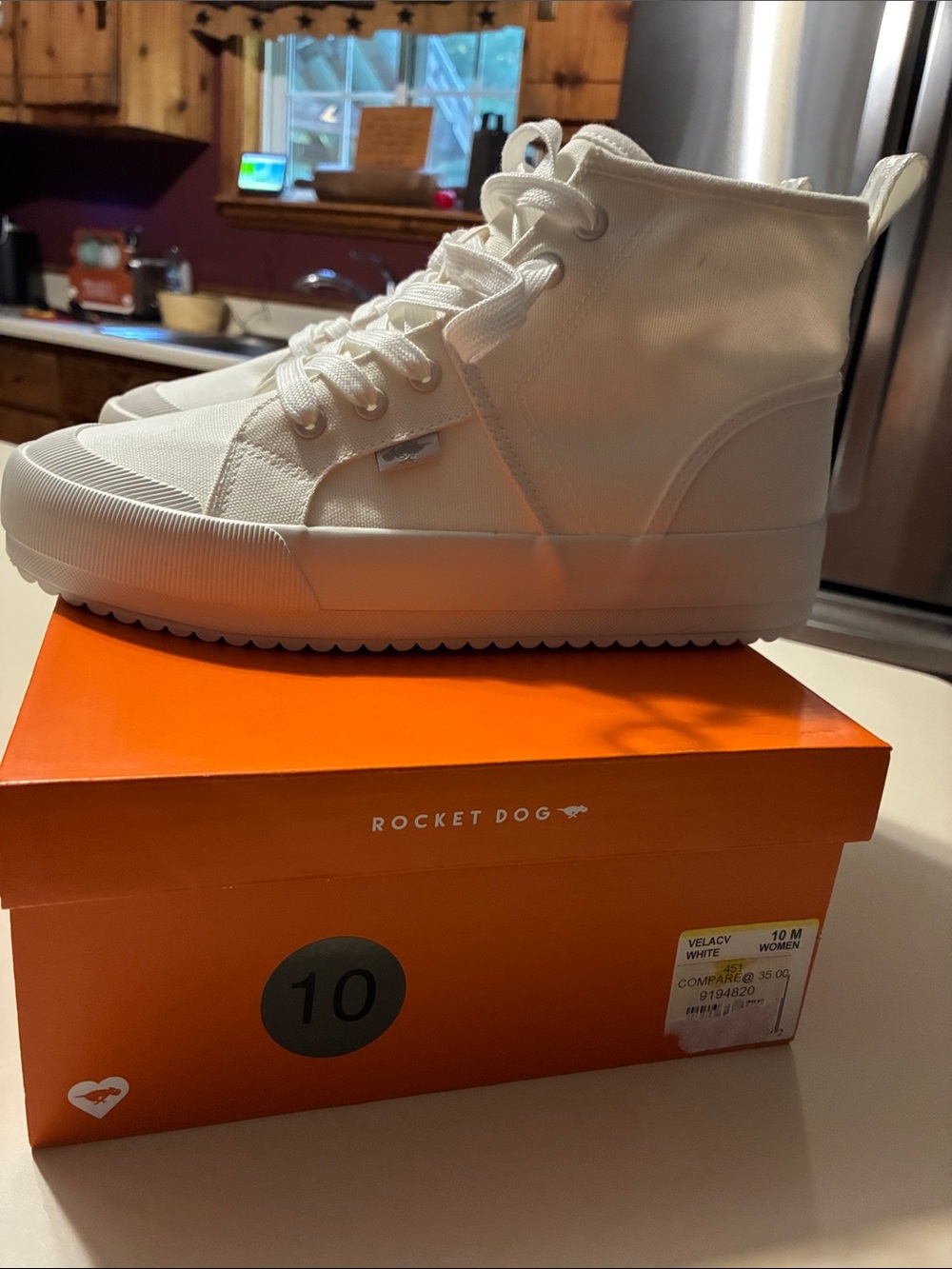 Rocket Dog White High-Top Canvas Sneakers for Women